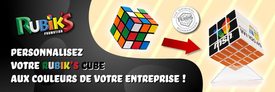 Rubik's Cube publitaire personnalisé aux couleurs de votre marque